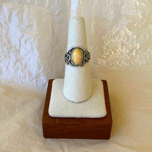 NEW BALTIC BUTTERSCOTCH & STERLING SILVER HANDMADE RING Size 7.25